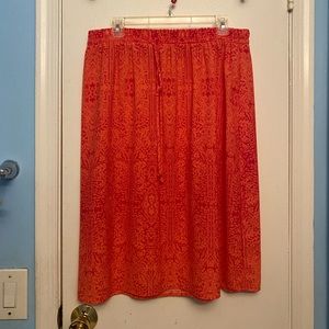 •pink faded glory midi skirt•